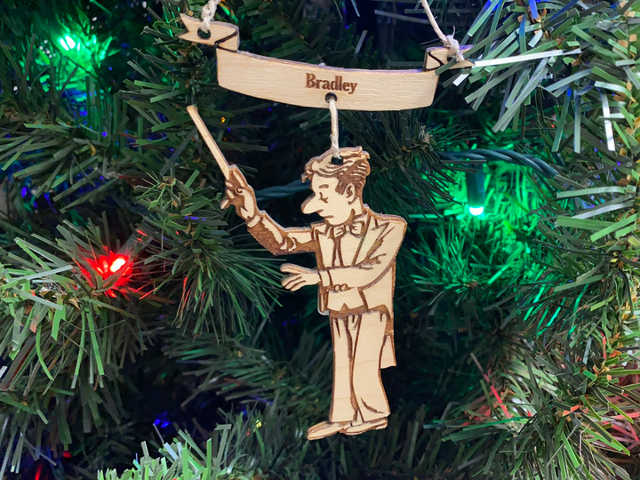 Conductor 2 personalized Christmas ornament