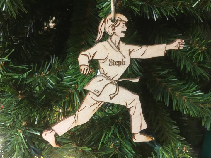 Martial Arts 3 personalized Christmas ornament