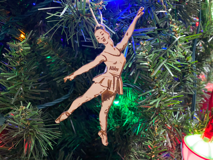 Dancer 2 personalized Christmas ornament