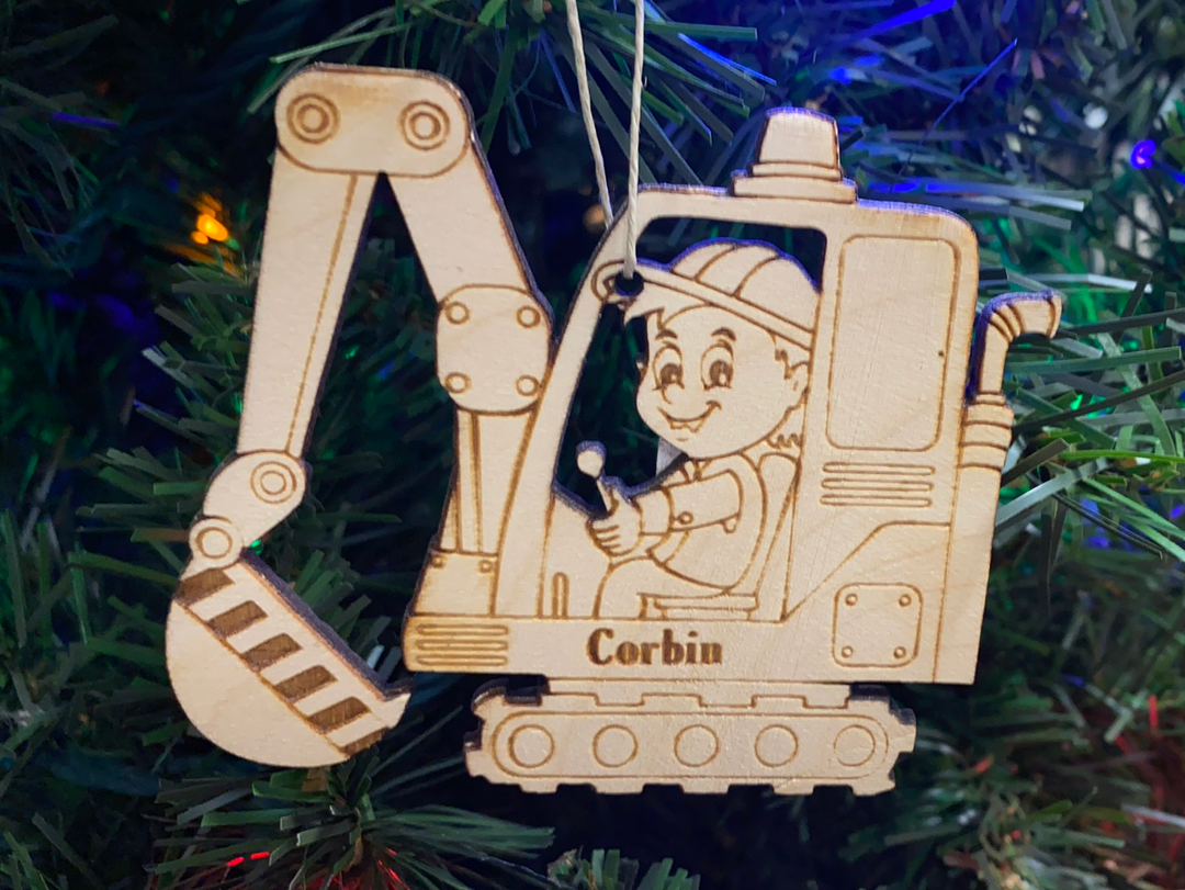 Excavator 1 -Boy, handcrafted Christmas gift, Grande Place, Lancaster County PA