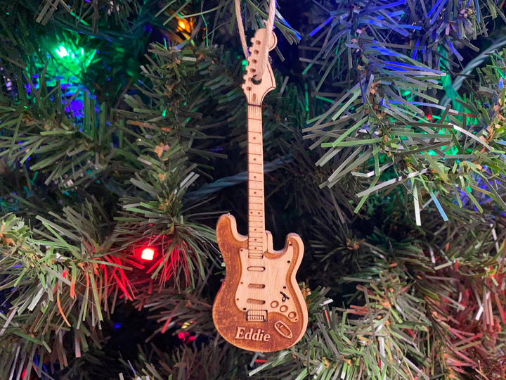 Electric Guitar 1 personalized Christmas ornament
