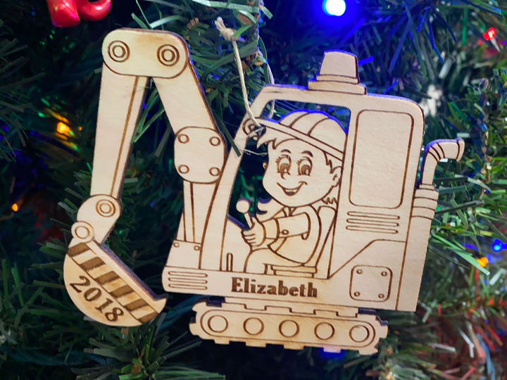Excavator 2 - Girl, handcrafted Christmas gift, Grande Place, Lancaster County PA