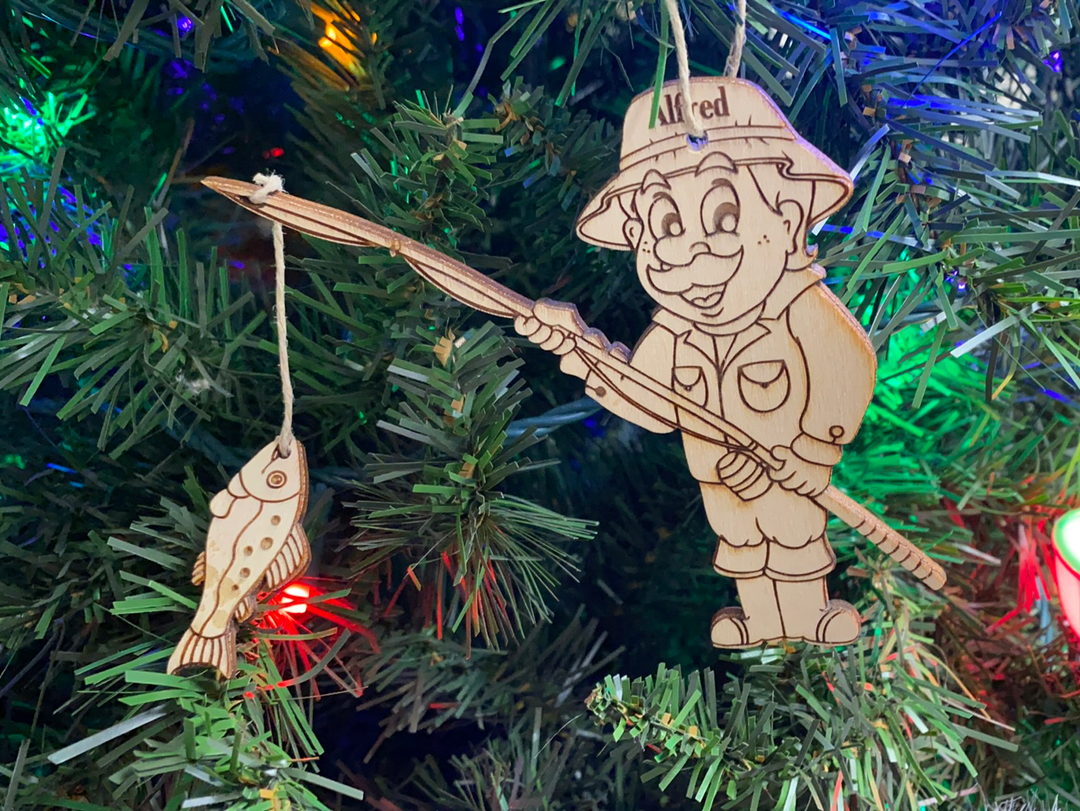 Fishing 1, handcrafted Christmas gift, Grande Place, Lancaster County PA