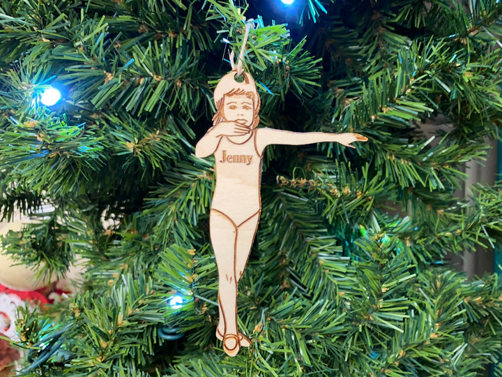 Ballet 3 personalized Christmas ornament