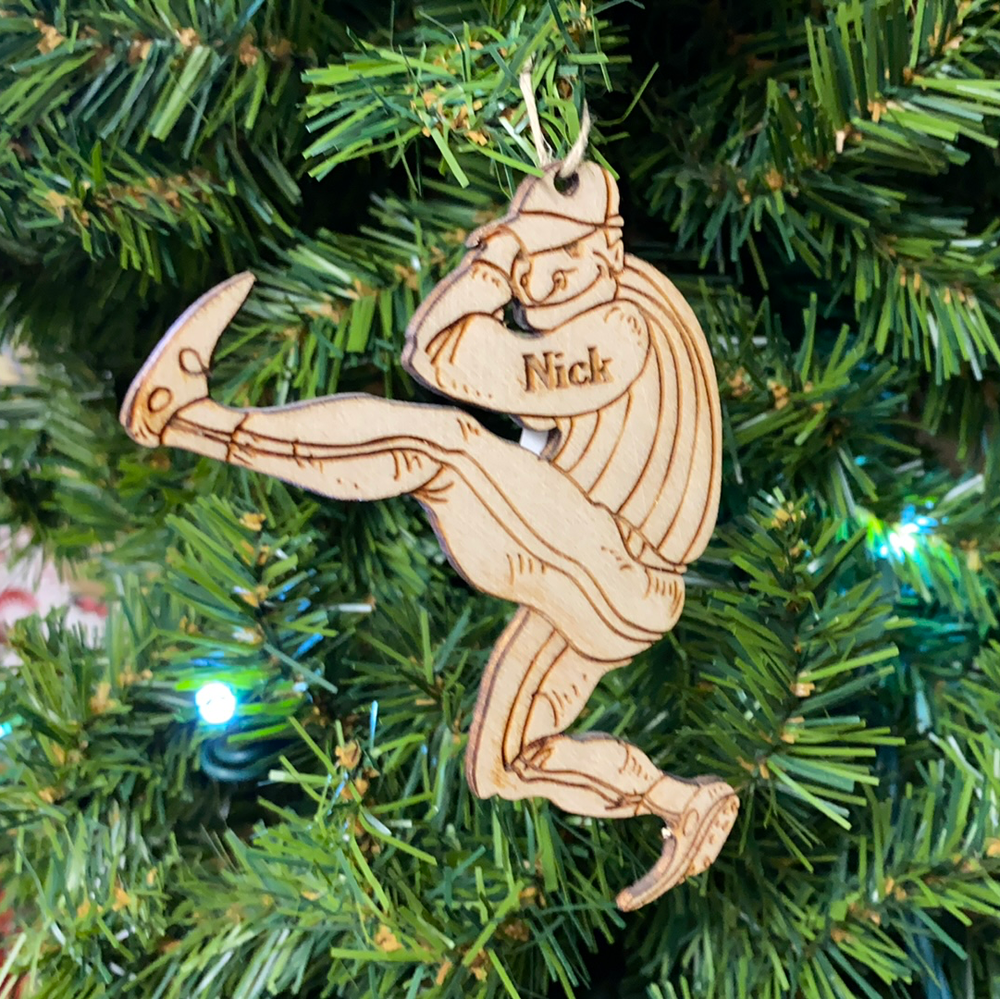 Pitcher 2 personalized Christmas ornament