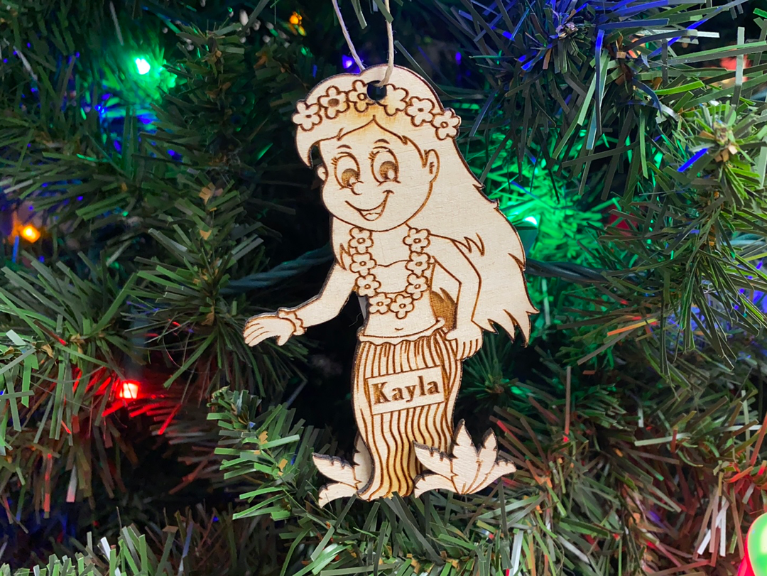 Hula Dancer, handcrafted Christmas gift, Grande Place, Lancaster County PA