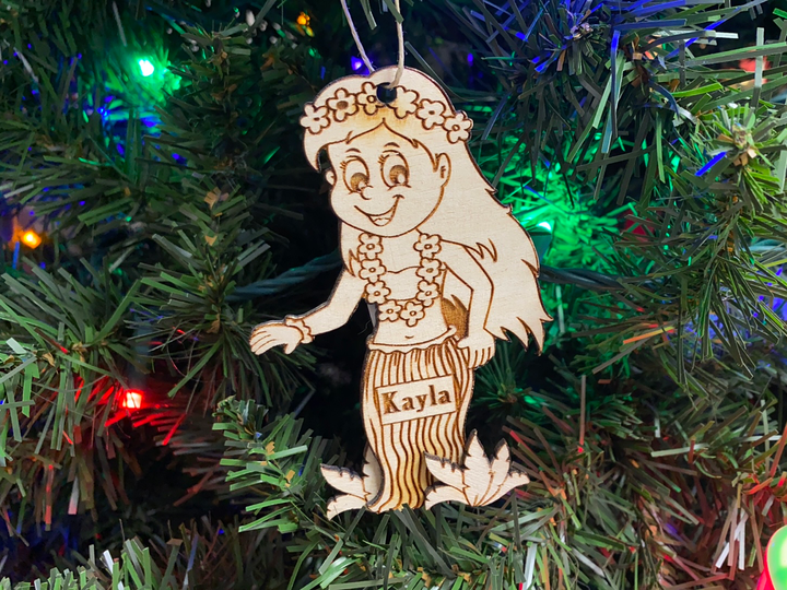 Hula Dancer, handcrafted Christmas gift, Grande Place, Lancaster County PA