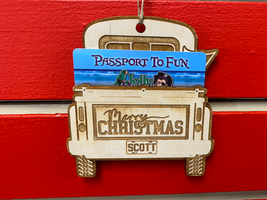 Vintage Pickup Truck Gift Card Holder