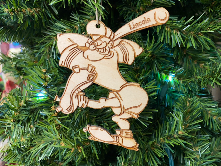 Batter 2 personalized Christmas ornament