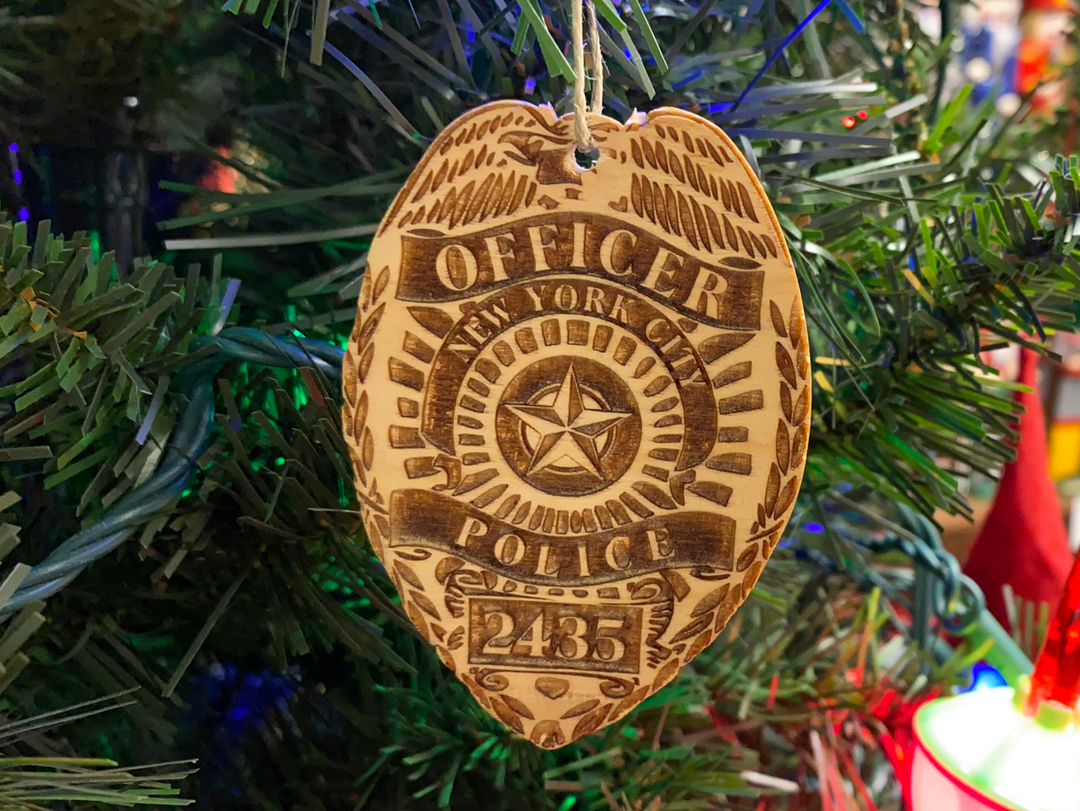 Police Badge, handcrafted Christmas gift, Grande Place, Lancaster County PA