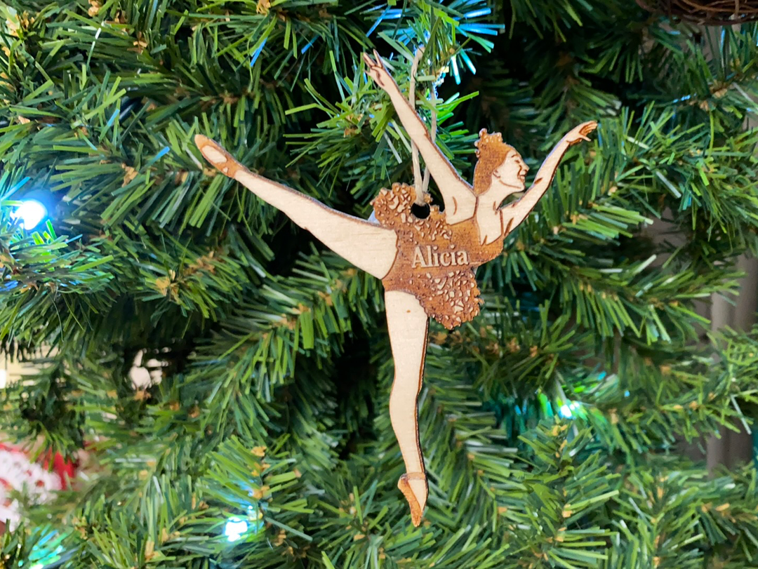 Ballet 1 personalized Christmas ornament