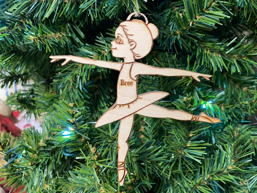 Ballet 4 personalized Christmas ornament