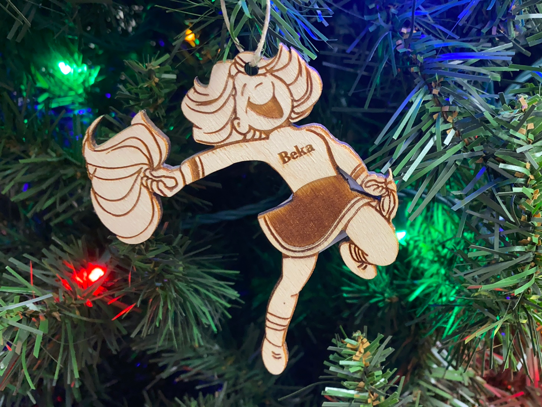 Cheerleader 1 personalized Christmas ornament