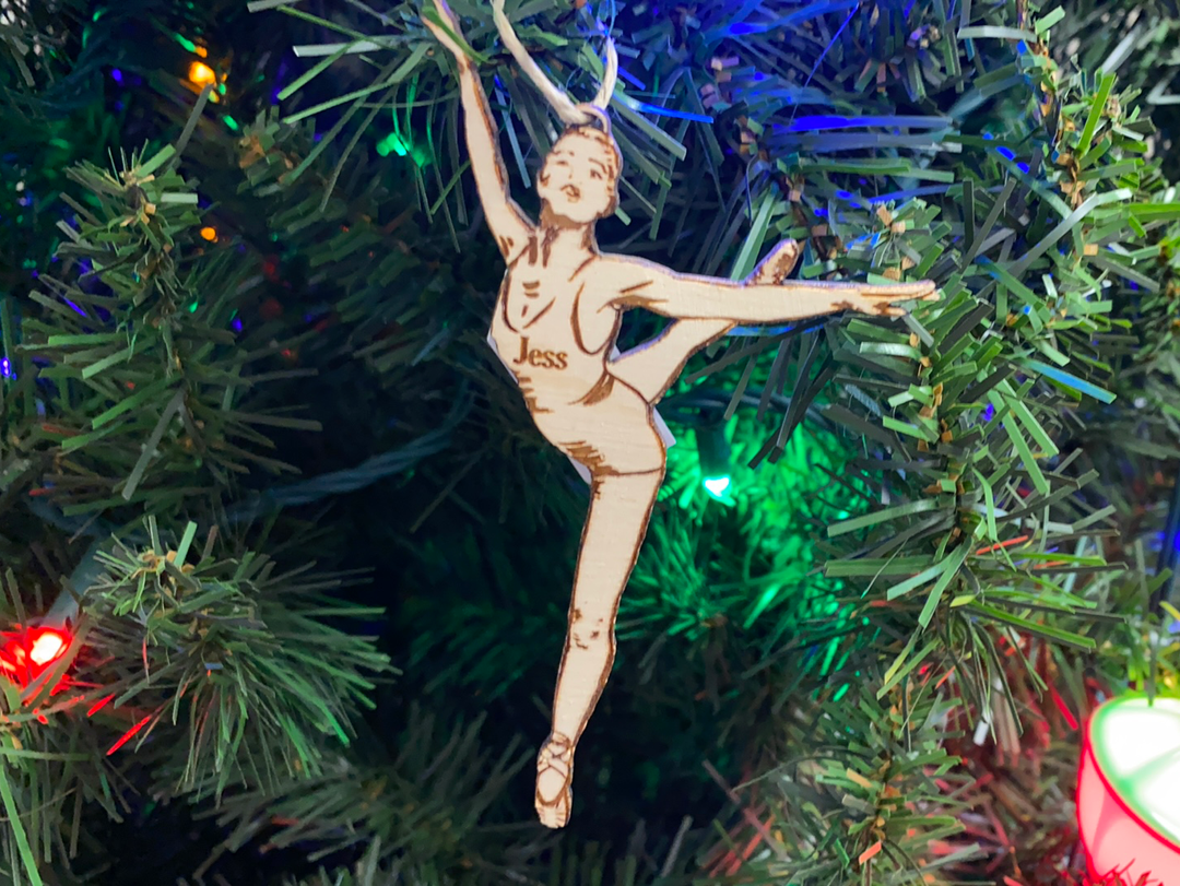 Dancer 3 personalized Christmas ornament