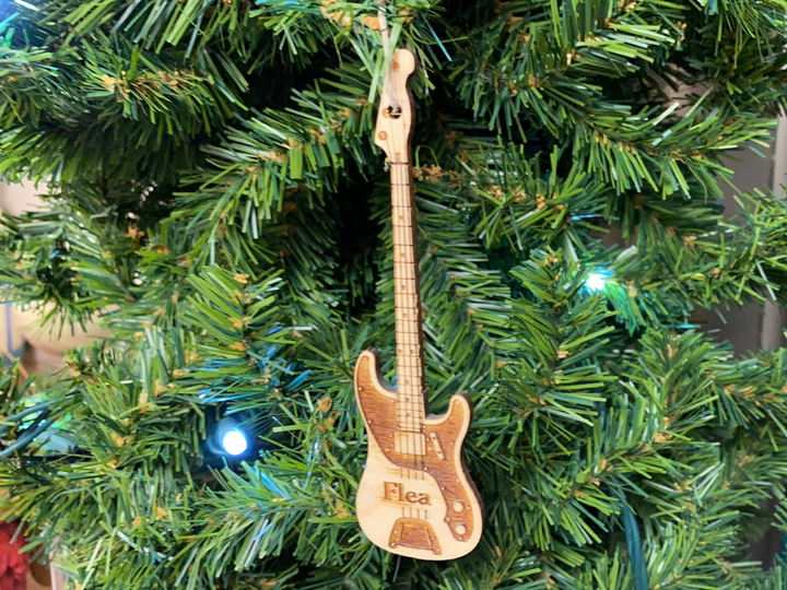 Bass Guitar personalized Christmas ornament