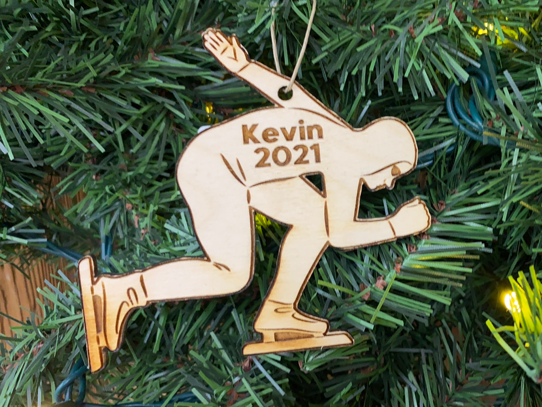 Speed Skating 1, handcrafted Christmas gift, Grande Place, Lancaster County PA